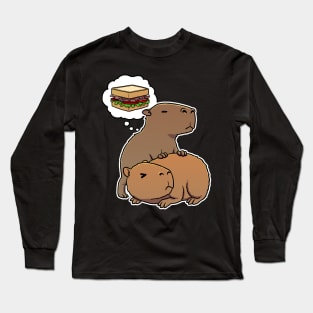 Capybara hungry for BLT Sandwich Long Sleeve T-Shirt